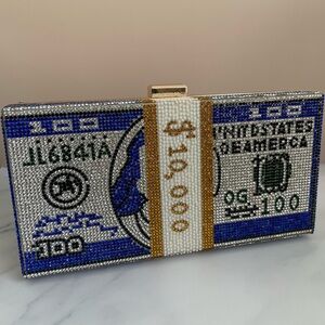 Beaded Money Clutch / crossbody